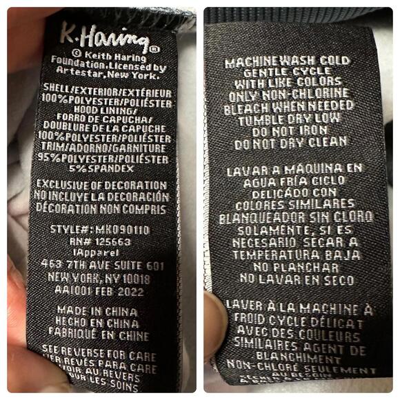 NWT Keith Haring x Members Only Graphic Print Hoodie Men’s M - Picture 8 of 8